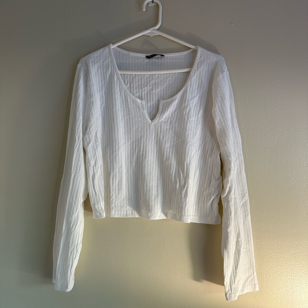 SHEIN 3X Long Sleeve Crop Top
